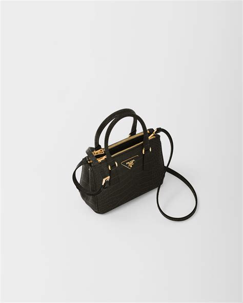 prada galleria bag snake|Small Prada Galleria Crocodile Leather Bag.